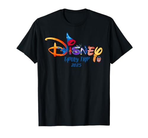 Disney 'Family Trip 2025' Fantasia Logo Matching Vacation T-Shirt