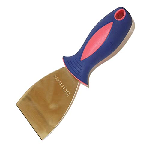 Yiustldd Cuchillo De Recubrimiento De Latón, Espátula De Yeso Con Mango De Goma, Raspador De Paneles De Yeso, Removedor De Madera, Raspador De Papel Pintado, Herramienta De Pintura,50mm