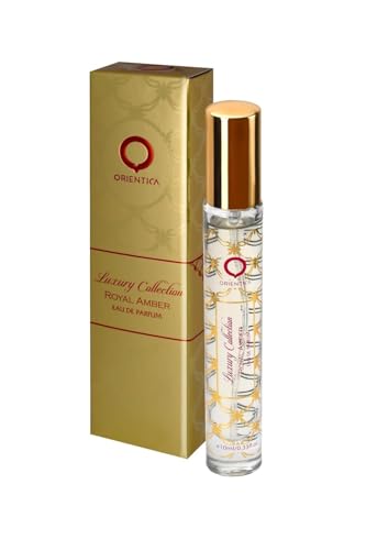 Image of Orientica Luxury Royal Amber Eau De Parfum 0.33oz /10ml Mini Spray - Notes of Vanilla, Bergamot, Pineapple - Amber Oud, Gourmand Arabic Perfumes for Women & Men - Perfumes Arabes de Mujer y Hombres