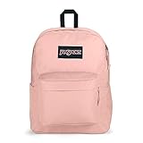 JanSport SuperBreak Plus Backpack with Padded 15-inch Laptop Sleeve and Integrated Bottle Pocket - Spacious and Durable Daypack for Work and Travel - Misty Rose