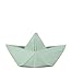 Oli & Carol - Jouet de Bain en Caoutchouc Naturel, Bateau, Menthe, 11 cm
