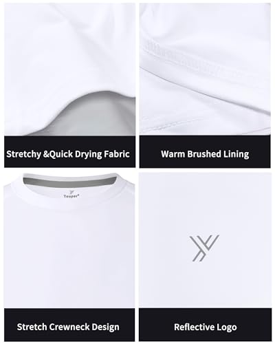 Youper Youth Boys & Girls Thermal Compression Shirt, Long Sleeve Fleece Baselayer Football Baseball Soccer Undershirt4