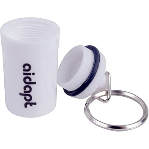 Pill Box Keyring, Dispenser, Container, Case, Tablet Box, Organiser for those who take Tablets on a Daily Basis Store on Keychain Easy to Open Perfect for Travel Cover