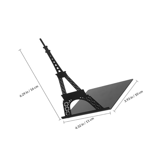 Sujetalibros de hierro resistente POPETPOP con base antideslizante y silueta de Torre Eiffel 3