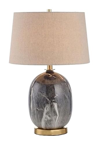 Bedside Lamp Modern Fashion Decorative Table Lamp Simple European Warm Bedside Lamp Imitation Marble Ceramic Table Lamp Table Lamp