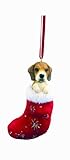 Beagle Christmas Stocking Ornament with 