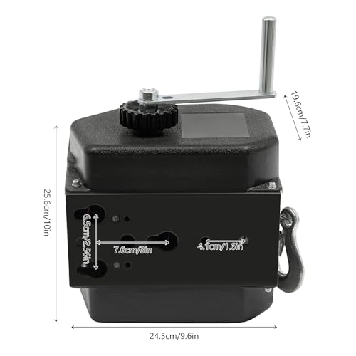 Winche eléctrico para remolque de botes 2000lbs 12V con control remoto miniatura 2