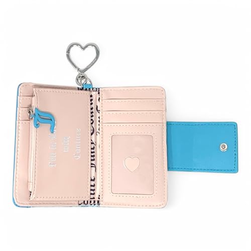 Juicy Couture Women's Tab Card Case Wallet with Keyring (Miss Juicy Heritage Blue)3