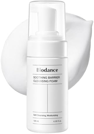 BIODANCE Soothing Barrier Cleansing Foam, Micro Bubble Foam, Gentle & Mild Facial Cleanser, Korean Skin Care | 4.06 fl.oz, 120ml
