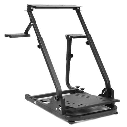 Hopky Racing Wheel Stand, Adjustable & Foldable Steering Wheel for Logitech G920 G29 G25,G27 Gaming Steering Wheel Stand, Pedals & Wheel Not Included
