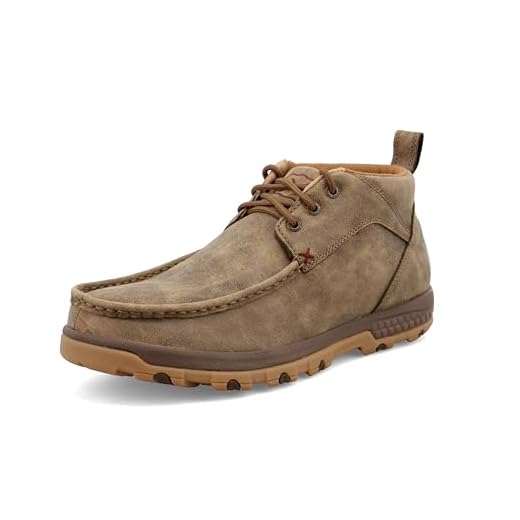 Twisted X Men's Lace-Up Chukka Driving Moc with CellStretch, Bomber, 10(M)