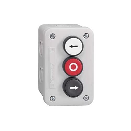 Caja 3 puls marcados boîtier compact trois touches contrastées blanc rouge