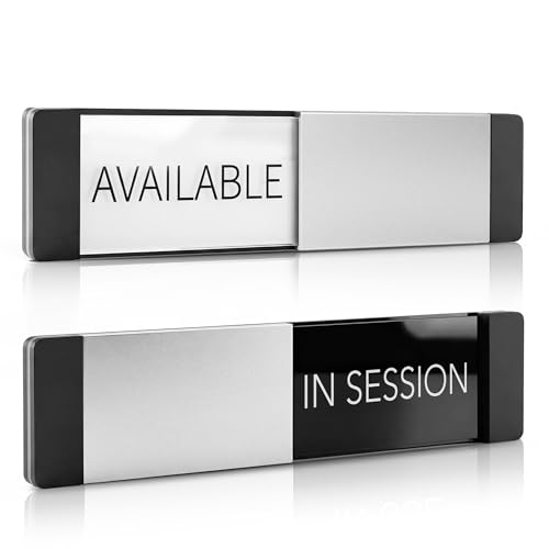 In Session Door Sign for Therapists Magnetic Available & Session in Progress Door Sign with Adhesive Stickers Do Not Disturb Indicator for Therapy Office Counseling Room Massage Therapist Gifts