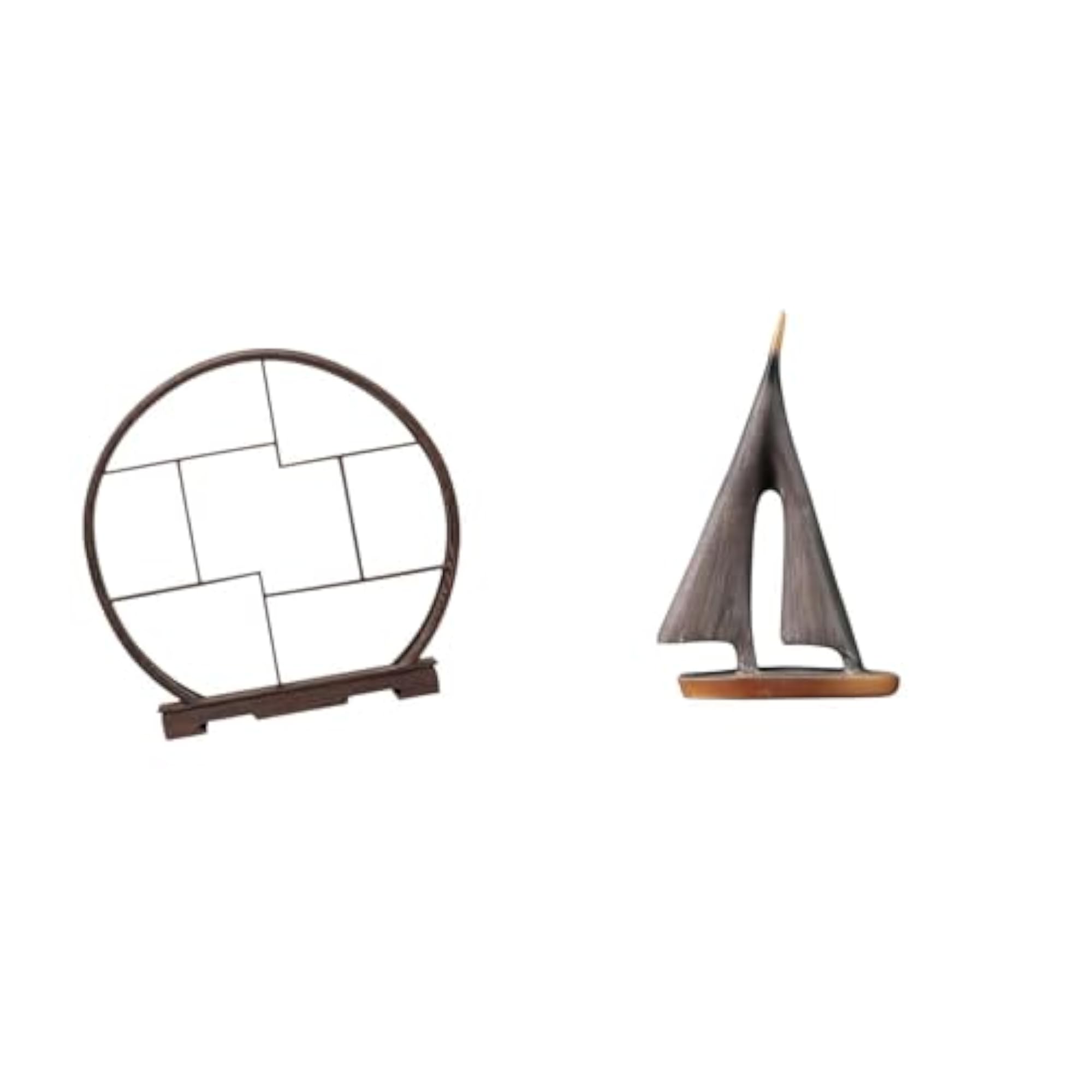 Wooden Sailing Display Stand Organizer, Antique Shelf Decor