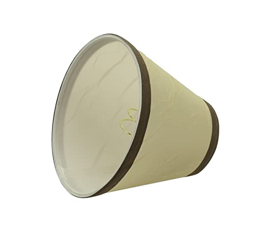 Image of Aspen Creative 32121-5A Small Hardback Empire Shape Chandelier Clip-On Lamp Shade Set (5 Pack), Transitional Design in Beige, 6 inch bottom width (3 inch x 6 inch x 5 inch)