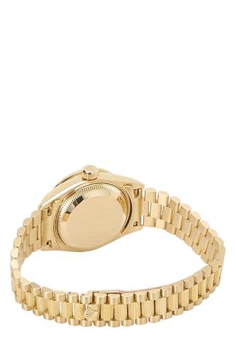 Pre-Loved Diamond 18K Gold Bark Datejust President 69288 26mm, White4