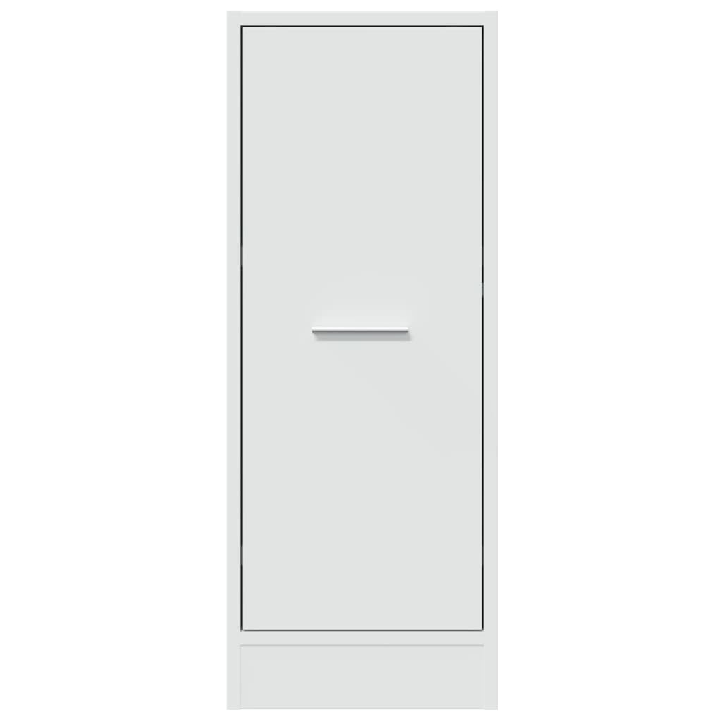 Apothekenschrank weiß 2 Schubladen 30 x 41 x 77,5 cm | Technisches Holz, Metallschienen, Traglast 65 kg, für Küche, Wohnzimmer, Büro