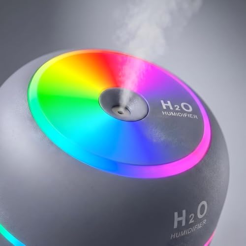 Image of Portable USB Mini Humidifier for room moisture | Cool Mist Aroma Diffuser | Quiet Ultrasonic Air Humidifier for Bedroom, Office, Car & Home | 300ml