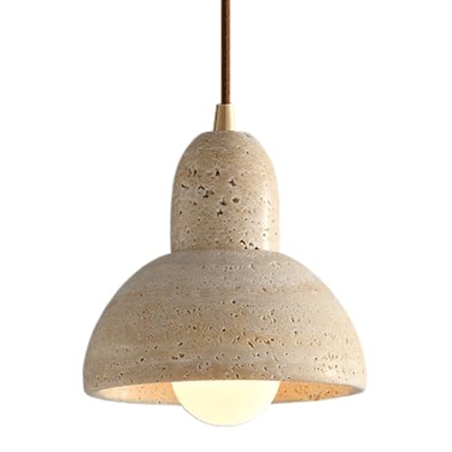 Lampe suspendue à tête unique E27 look marbre pour éclairer un comptoir de bar moderne