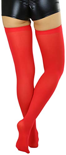 Image of ToBeInStyle Women's Nylon Thigh High Schoolgirl Opaque Stockings