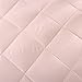 LOVO Down Alternative Comforter All Season Box Stitched Quilt Pink Duvet Insert, Pink, Full Queen