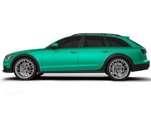 Image of WISDOM Teal Green Metallic Vehicle Wrap Vinyl Matt Finish Easy Apply Air-Release Weatherproof DIY Car & Motorcycle Wrap (Cool Teal Green, 20 Inch X 5 Feet)