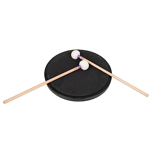 2 baquetas con cabezas de fieltro y mango de madera morado miniatura 3