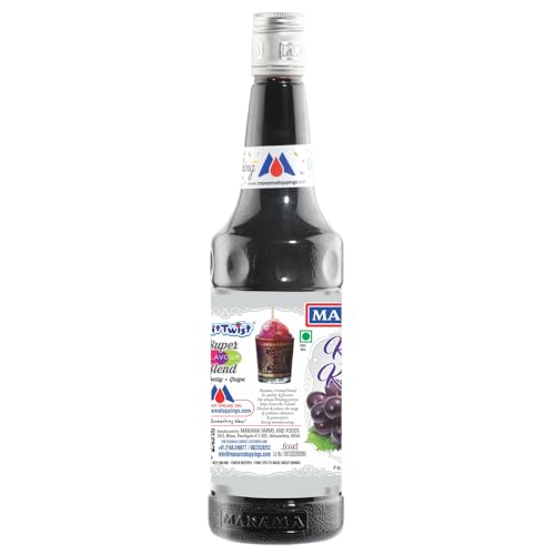 Image of Manama Kala Khatta Syrup | Mixer for Mocktails, Cocktails, Drinks, Juices, Beverages | Non Alcoholic Mix 750ML Bottle