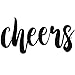 Cheers Wall Decor Cheers Sign Metal Bathroom Cheers Sign for Home, Office, Living Room Decoration, Black