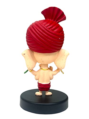 Image of AUGEN Ganesh God Action Figure Limited Edition Bobblehead for Car Dashboard, Office Desk & Study Table (Pack of 1)