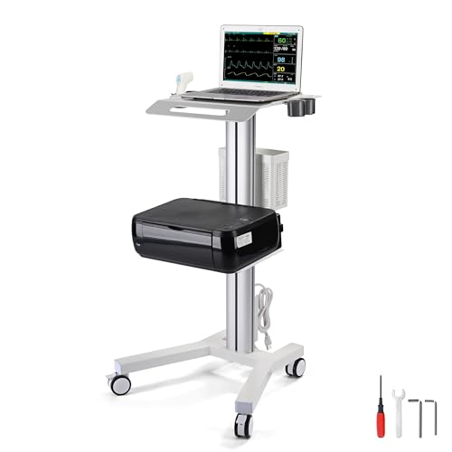 Yescom Medical Mobile Laptop Cart Rolling PC Stand...