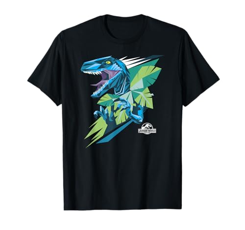 T-shirt Jurassic World Blue Raptor style cartoon idéal pour la cour de récré