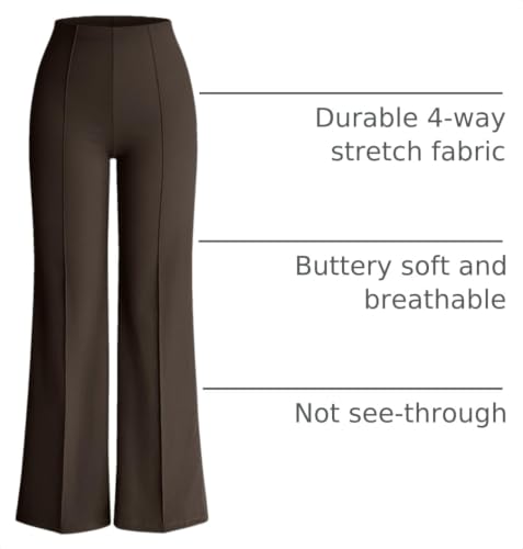 Image of OQQ Women Wide Leg Pants High Waist Casual Pants Fall Clothes Outfits