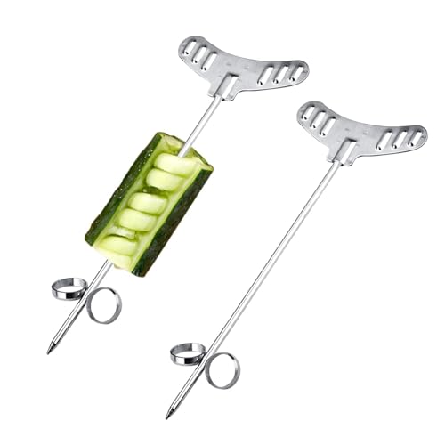 2pcs Spiralmesser Für Gemüse, Spiralschneider Kartoffel, Manueller Spiralizer Für Obst,...