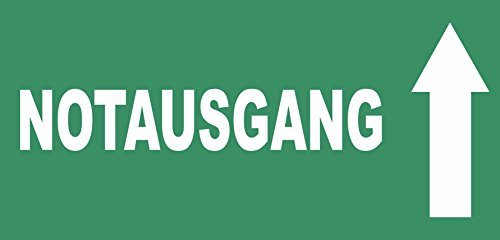Preisvergleich Produktbild Notausgang Schild -1513- Notausgang oben 29,5cm * 20cm * 2mm, ohne Befestigung
