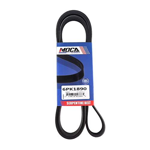 Image of MOCA Serpentine Drive Belt 6PK1890 Fits 04-08 for Suzuki Forenza 2.0L & 00-04 for Toyota Celica 1.8L & 06-08 for Mitsubishi Eclipse 2.4L & 99-02 for Daewoo Nubira 2.0L & 98-02 for Chevrolet S10 2.2L