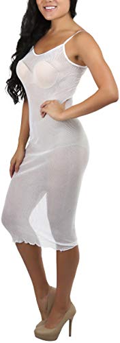 Image of ToBeInStyle Women's Stretch See Through Fishnet Novelty Mini Rave Party Dress
