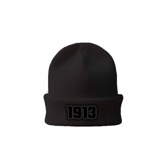 Bonnet 1913 gris foncé avec revers ajustable bonnet d'hiver chaud
