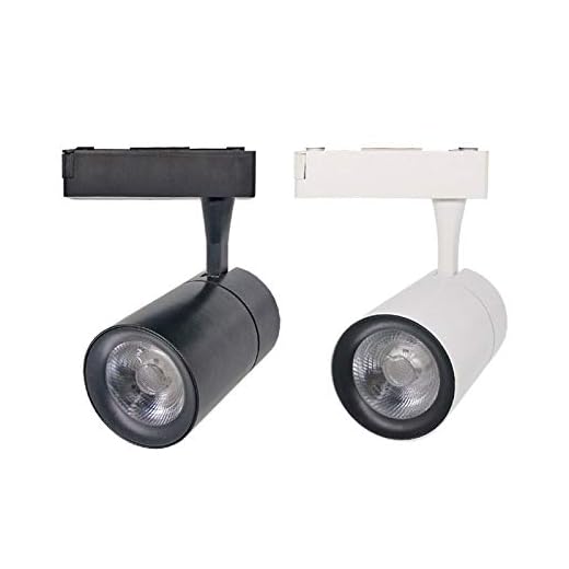 HAOLIN LED spårlampa 7 W 12 W 20 W COB chipkläder butik skena spotlights spårlampa köpcentrum utställning kommersiellt ljus, varmvit 3000K-blackshellmedium12W