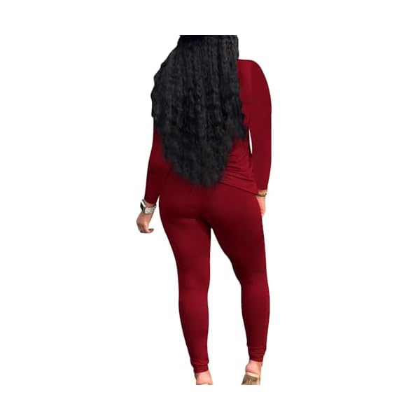 PINSV Women's Tracksuits 2 Piece Outfits Sweatsuits Long Sleeve Top Jogger Legging Pants Sets - Image 4