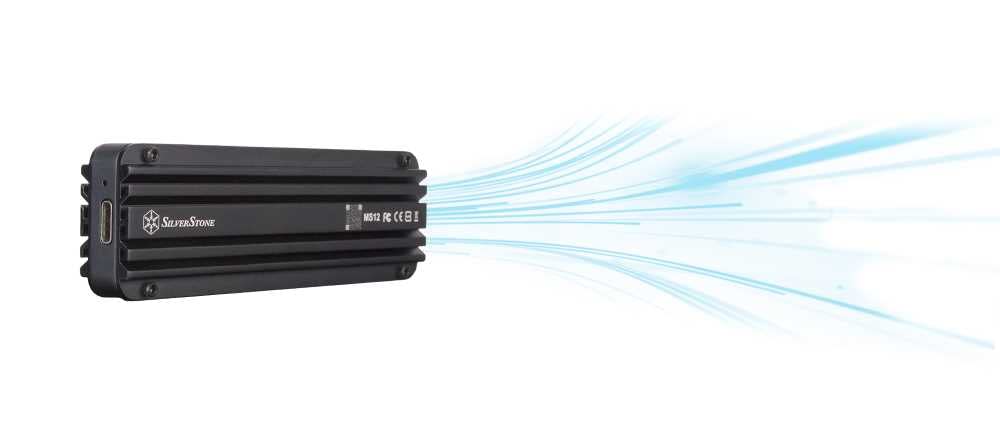 SilverStone Technology SST-MS12-20 Gbps SuperSpeed + USB 3.2 typ C do NVMe M.2 SSD obudowa, czarna
