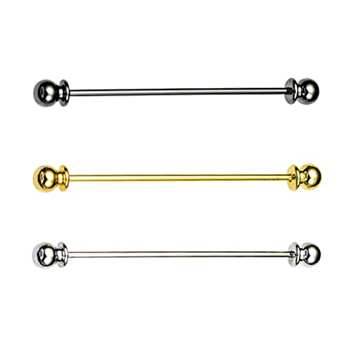 3 STÜCKE Herren Messing Kragenstange Krawatte Krawattennadeln Verschluss Hemdkragen Bar Krawattennadel Clips Brosche Gold Silber Cover