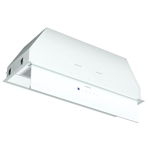 Klarstein Ventimate Campana Integrada, 85cm Campana Extractora con Control Táctil, 390 m³/h, Eficiencia Energética A+, Motor Silencioso, Luz LED, Filtro de Carbón para Recirculación, Blanco