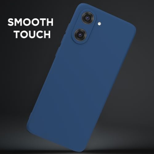 Image of Outlouders Back Cover for OnePlus Nord CE 5 5G | Camera Protection | Durable Soft Matte Silicone Bumper Case (Blue)