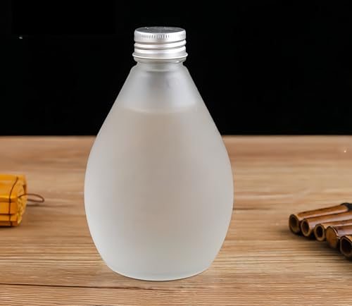 6個 ガラスボトル 冷酒 徳利 冷酒器 デカンタ ワインクーラー 大容量 500ml 透明 蓋付き 小さい 軽量 持ち運び 無鉛ガラス 厚い手 頑丈 耐久性 丸い角 おしゃれ ティアドロップ ミニ 容器 ブランデー 清酒 梅酒 酒 居酒屋 コーヒー 清バー