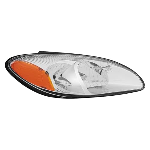Image of Headlights Assembly Compatible With 2000 2001 2002 2003 2004 2005 2006 2007 Ford Taurus Replacement Headlamp Fit For 00-07 Taurus Head Light set Chrome Amber