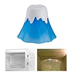 Kitchen Grime Remover- Volcano Shape Microwave Washer, Microwave Oven Steam Cleaner, High-temperature Cleaning Helper Easily Cleaned With Vinegar And Water For Home 14*14*12cm/5.51*5.51*4.72in