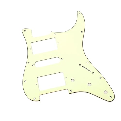 11 穴 HSH ピックガード スクラッチ プレート エレキギター用 3Ply ミント グリーン 1pc エレキギターピックガード交換パーツ
