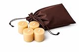 Bonyelite Velas Aromáticas de Jazmín (Pack 4) con Bolsa de Tela – Velas Perfumadas para Spa, Relax y Decoración