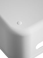 Vista 4 de Contenedores de plástico blancos/organizadores de almacenamiento, cestas de despensa, contenedores para estantes, organizador y almacenamiento